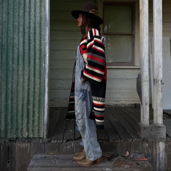 Dickies Hickory Stripe Railroad Overalls denim unisex Medium 34x34 - Picture 12 of 14